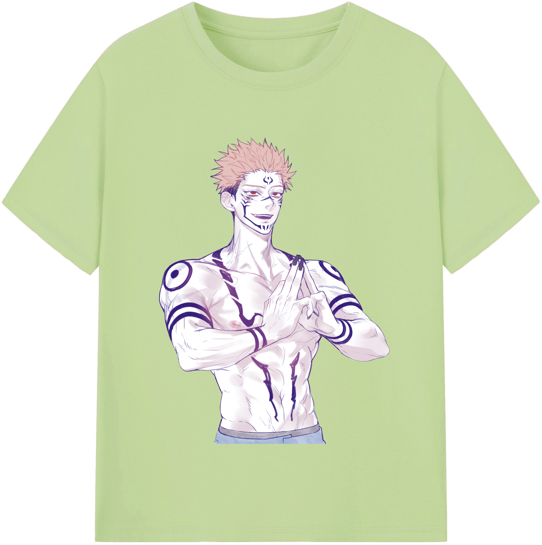 （画像用） 呪術廻戦 Jujutsu Kaisen 綿100％半袖Tシャツ（フロントプリント）